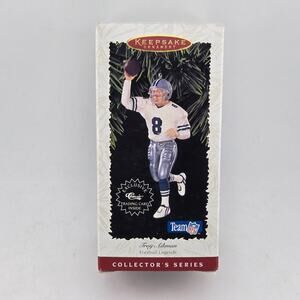 Hallmark Troy Aikman Ornament 1996 Football Legends #2 Dallas Cowboys New Card